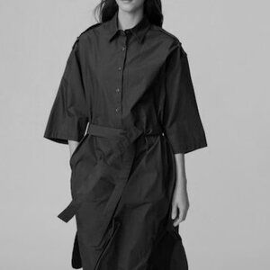 NWT - Uniqlo C cotton oversized shirtdress with optional sash belt S
